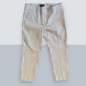 Piazza Sempione Kim Striped Ankle Trousers Pants Size 48